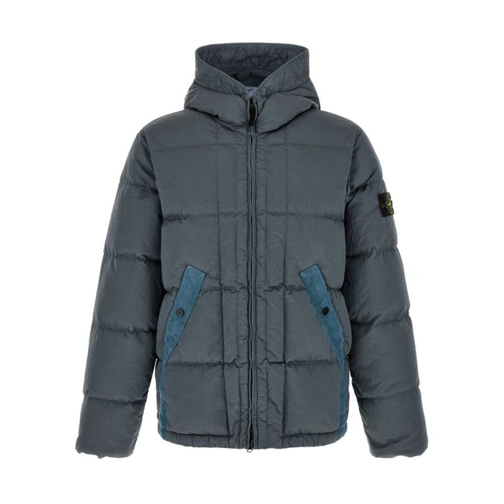 Stone Island Gray Polyamide Full-Length Men's Jacket